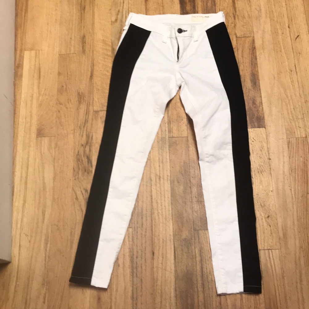 Rag & Bone 25 Black white skinny jeans bin4